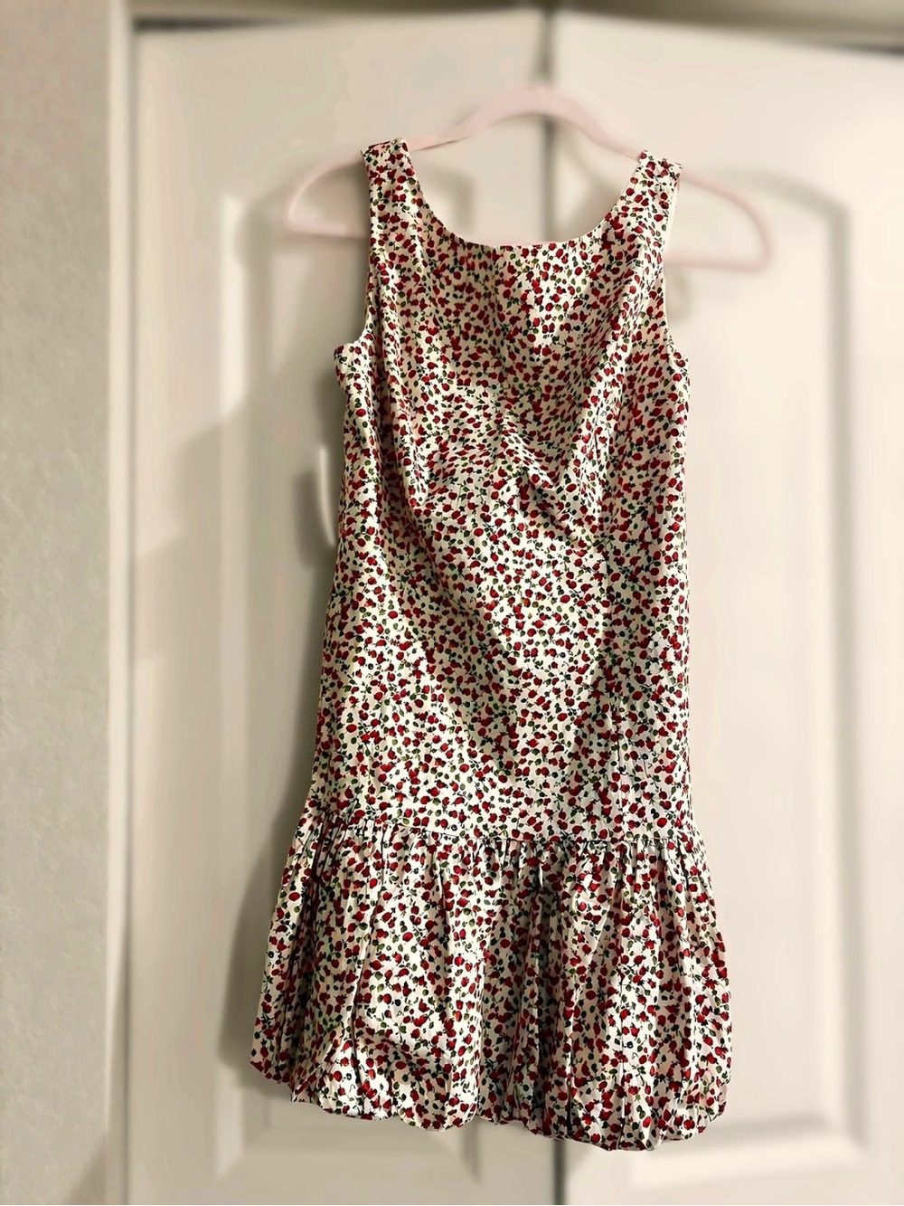Abercrombie Bubble Hem Strawberry Mini Dress